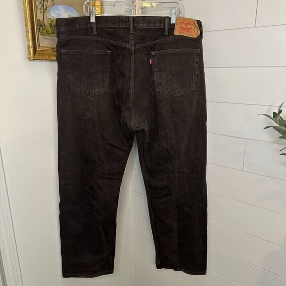 Levi's 501 XX Original Shrink To Fit Jeans Rigid Button Fly Black 46x32(43x30) - Picture 2 of 5